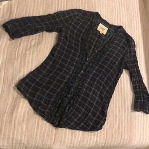 Abercrombie 3/4 sleeve plaid